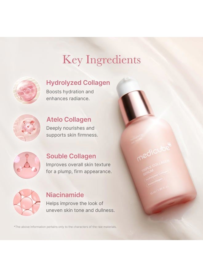 Medicube Triple Collagen Serum 1.85 fl.oz - Nourish dull skin with Triple Collagen Complex - A lightweight serum with Niacinamide and Hyaluronic Acid - Korean Skincare - Image 4