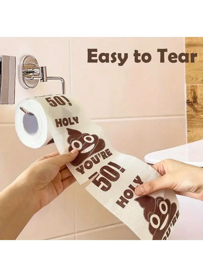 50th Birthday Toilet Paper 240 Sheets 50 Years Old Novelty Party Gift - Image 4