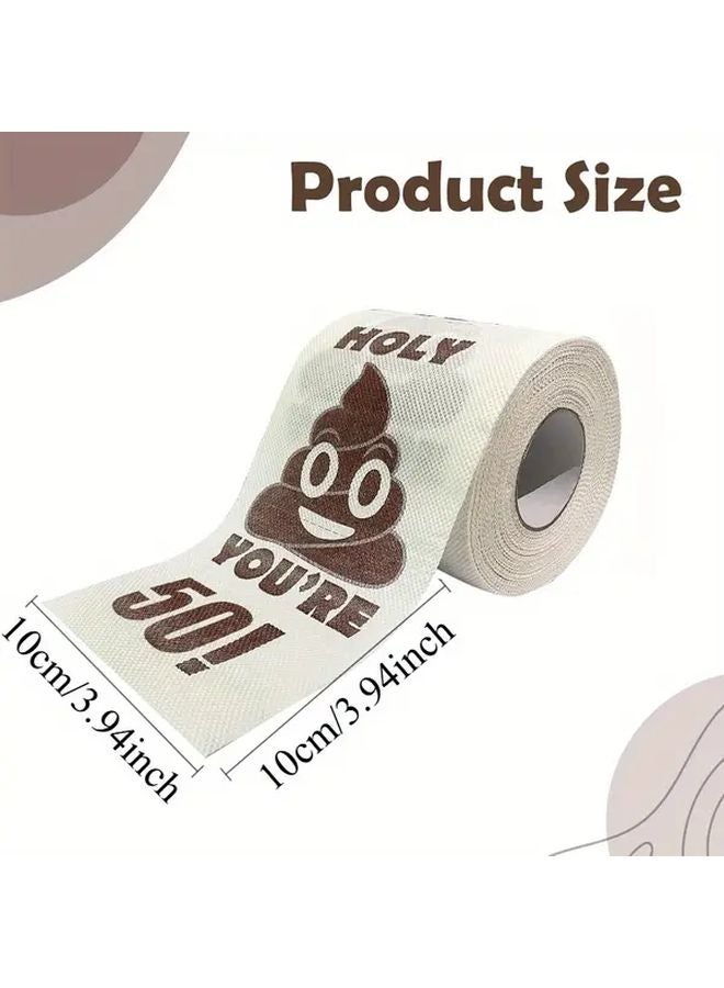 50th Birthday Toilet Paper 240 Sheets 50 Years Old Novelty Party Gift - Image 5