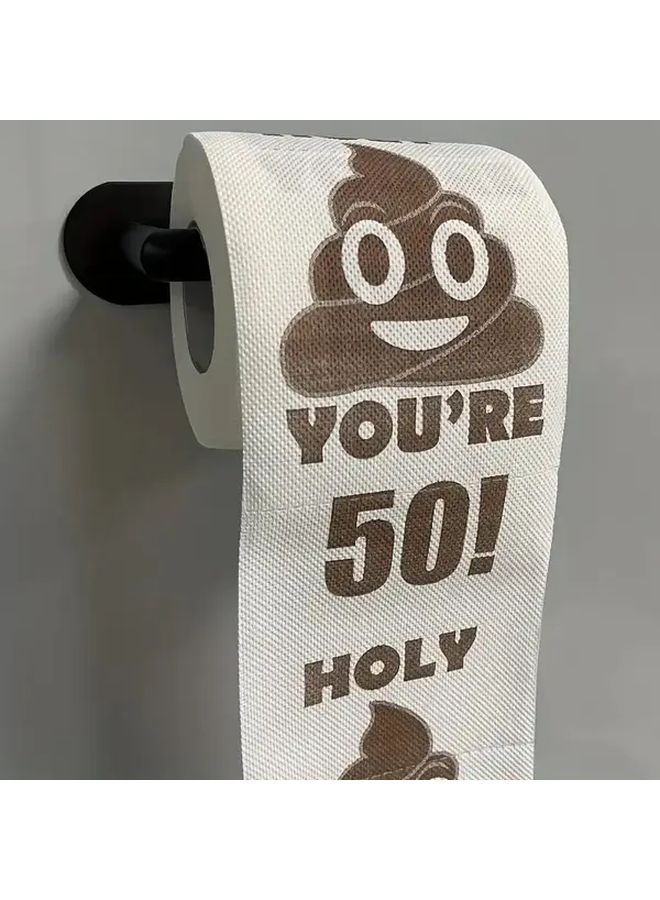 50th Birthday Toilet Paper 240 Sheets 50 Years Old Novelty Party Gift - Image 3