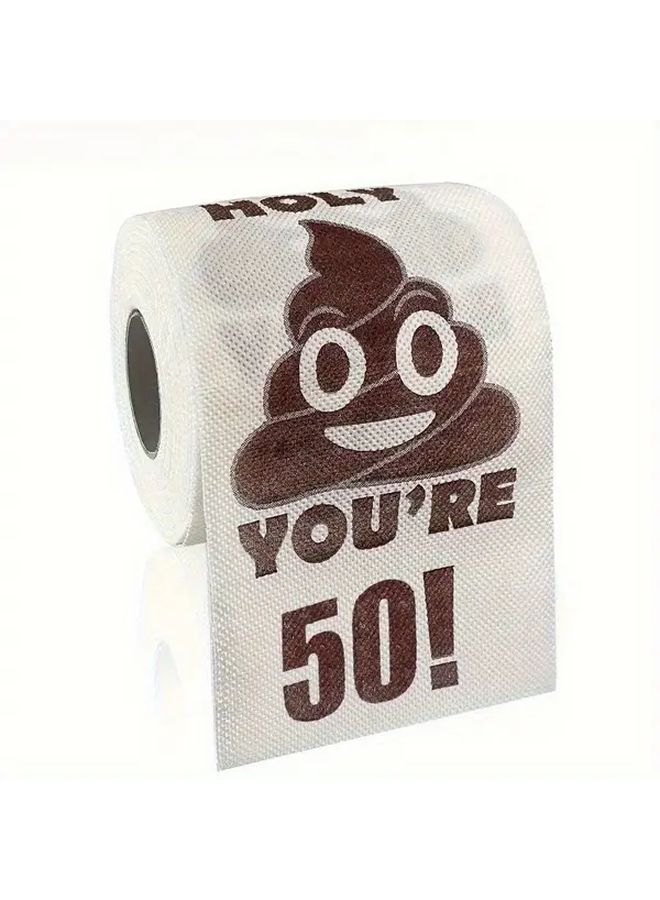 50th Birthday Toilet Paper 240 Sheets 50 Years Old Novelty Party Gift - Image 1