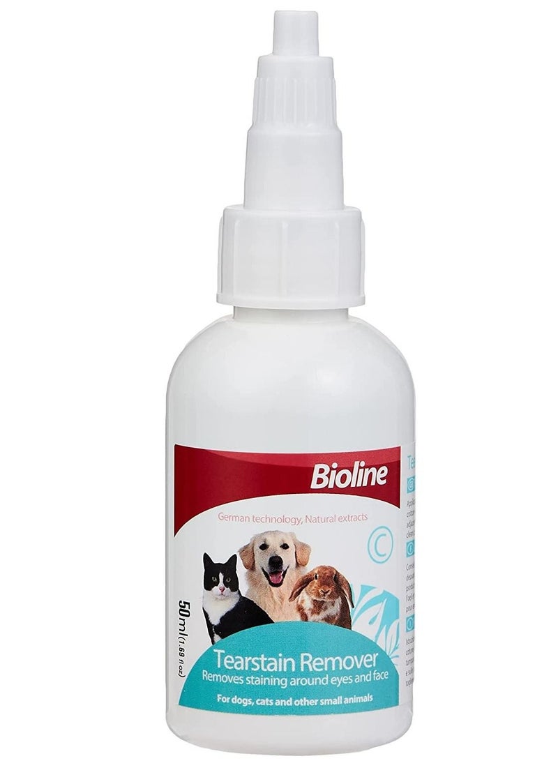 Bioline مزيل بقع الدموع من العيون من بيولين للقطط والكلاب 50 مل