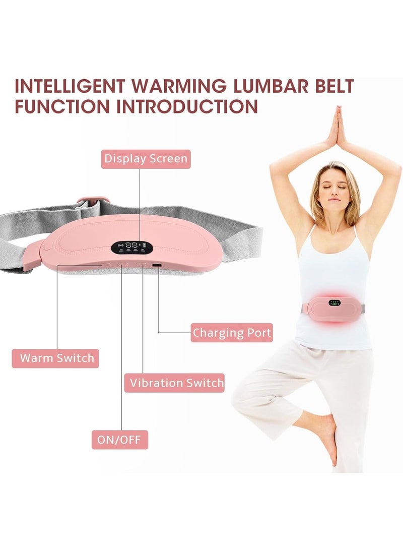 Portable Cordless Heating Pad – USB Rechargeable Menstrual Waist Belt with Adjustable Heat & Vibration Modes for Period Pain and Muscle Relief, Perfect for Women - Image 2