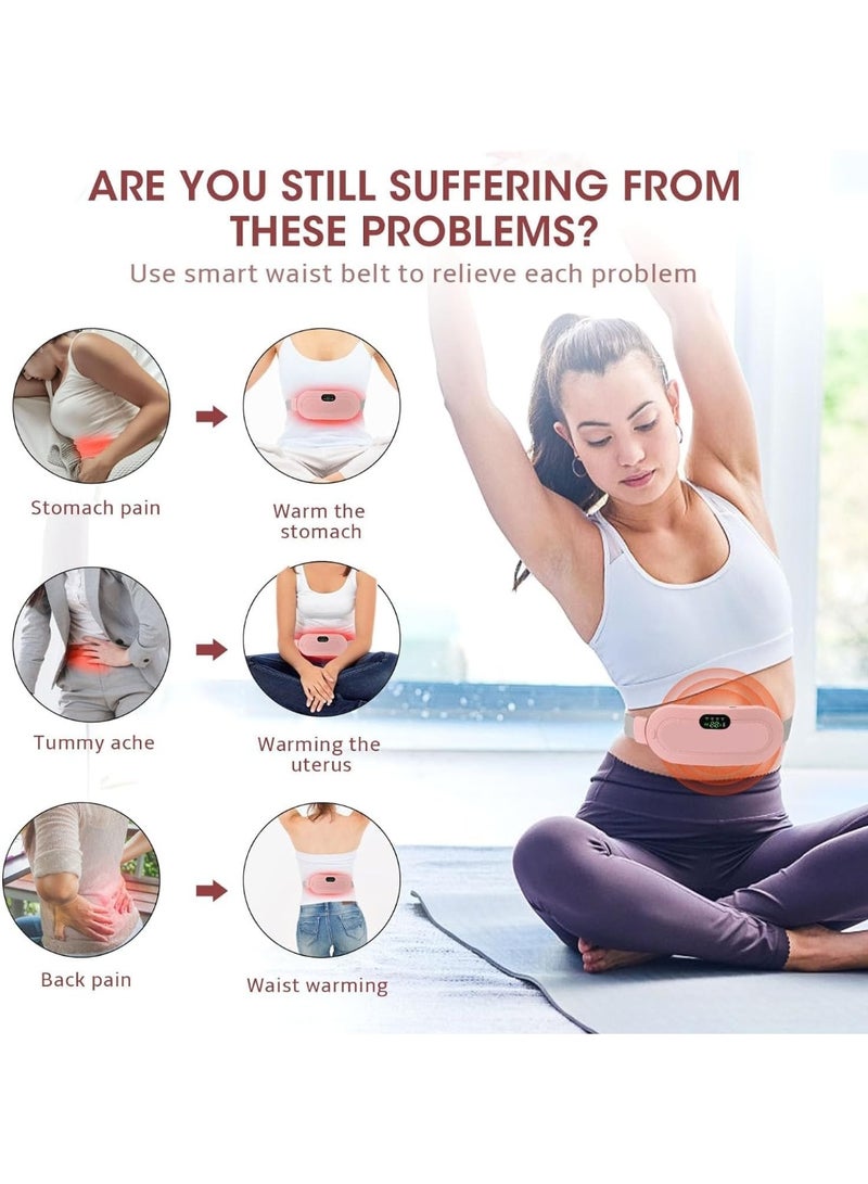 Portable Cordless Heating Pad – USB Rechargeable Menstrual Waist Belt with Adjustable Heat & Vibration Modes for Period Pain and Muscle Relief, Perfect for Women - Image 4