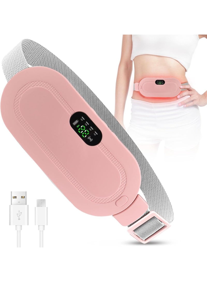 Portable Cordless Heating Pad – USB Rechargeable Menstrual Waist Belt with Adjustable Heat & Vibration Modes for Period Pain and Muscle Relief, Perfect for Women - Image 1