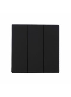 Donmarco Ultra Thin 3 Gang 2 Way Light Switch – 250V 10A, Ultra Thin Premium Plastic Material, Fire-Resistant Electric Switch, 15-Year Warranty, Wall Switch for Home and Office (Matt Black)  - Image 1