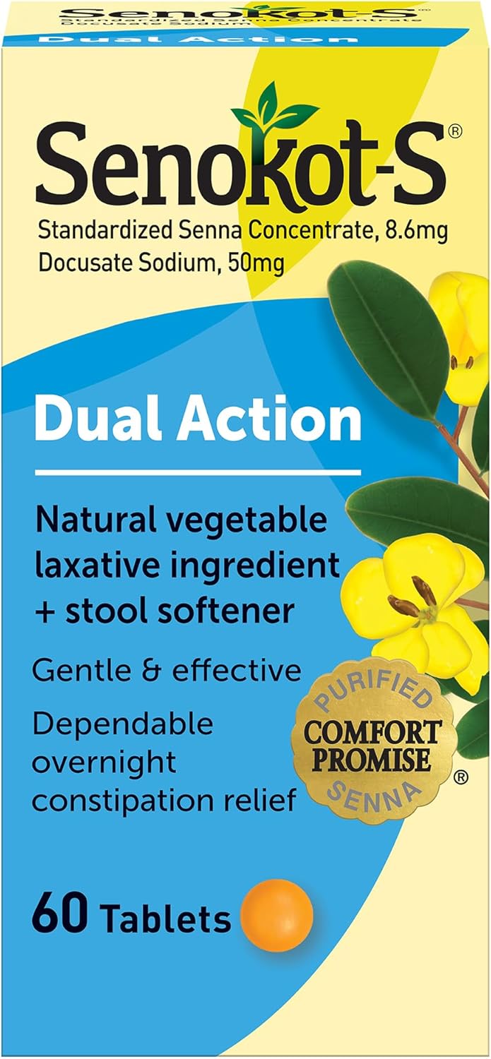 SenokotS Dual Action 60 Tablets Plus Regular Strength 50 Tablets Natural Vegetable Laxative for Gentle Overnight Relief of Occasional Constipation - Image 2