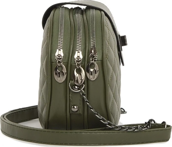 Bagmori Khaki Three Zipper Lock Bag