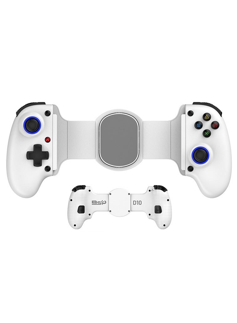 D10 Extendable Gaming Controller Delta for PS4, Android, iOS, Tablets, Switch, Xbox Streaming Controller (White) - Image 1