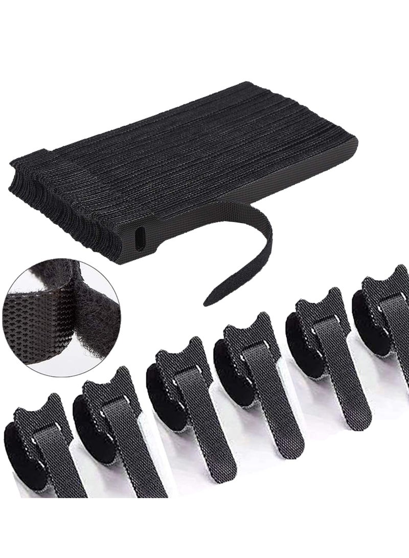 PYLCO SMART Reusable Cable Ties Strap Adjustable 30pcs Cable Organizer Wire Ties 5inch Reusable Hook and Loop Magic Fastening Tape Wire Wrap Tie for Cord Management, Home Office Desk Cable Management Tidy Ties - Image 1