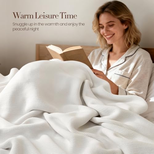 Goodhipi Knitted Weighted Blanket for Adults, 62"x90" 16lbs Chunky Knit Heavy Cotton Blanket,Gifts for Mothers Day Mom Birthday Gifts Presents, Cooling, Breathable, Sustainable, Machine Washable - Image 5