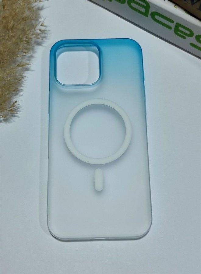 MagSafe Case for iPhone 16 Pro Max, Slim Semi-Transparent Case, Shockproof, Scratch and Fingerprint Resistant, Supports Magnetic Wireless Charging - Blue - Image 5
