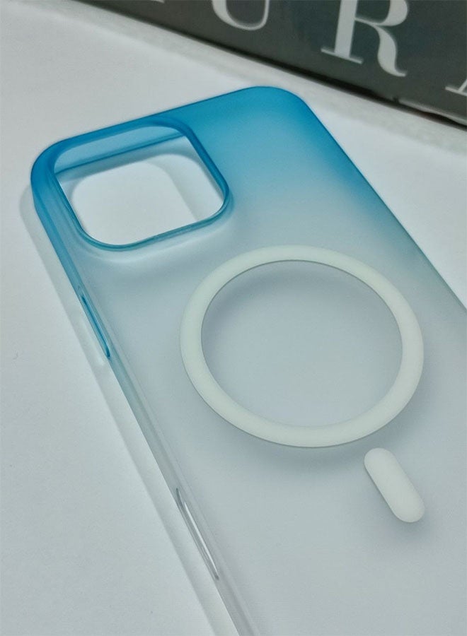 MagSafe Case for iPhone 16 Pro Max, Slim Semi-Transparent Case, Shockproof, Scratch and Fingerprint Resistant, Supports Magnetic Wireless Charging - Blue - Image 3