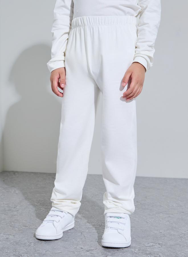 Styli Kids Off White Cotton Long-Sleeve T-Shirt and Joggers Set-Unisex - Image 5