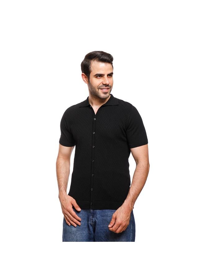 Coup - Woven Polo-Shirt with Short Sleeves - Image 1
