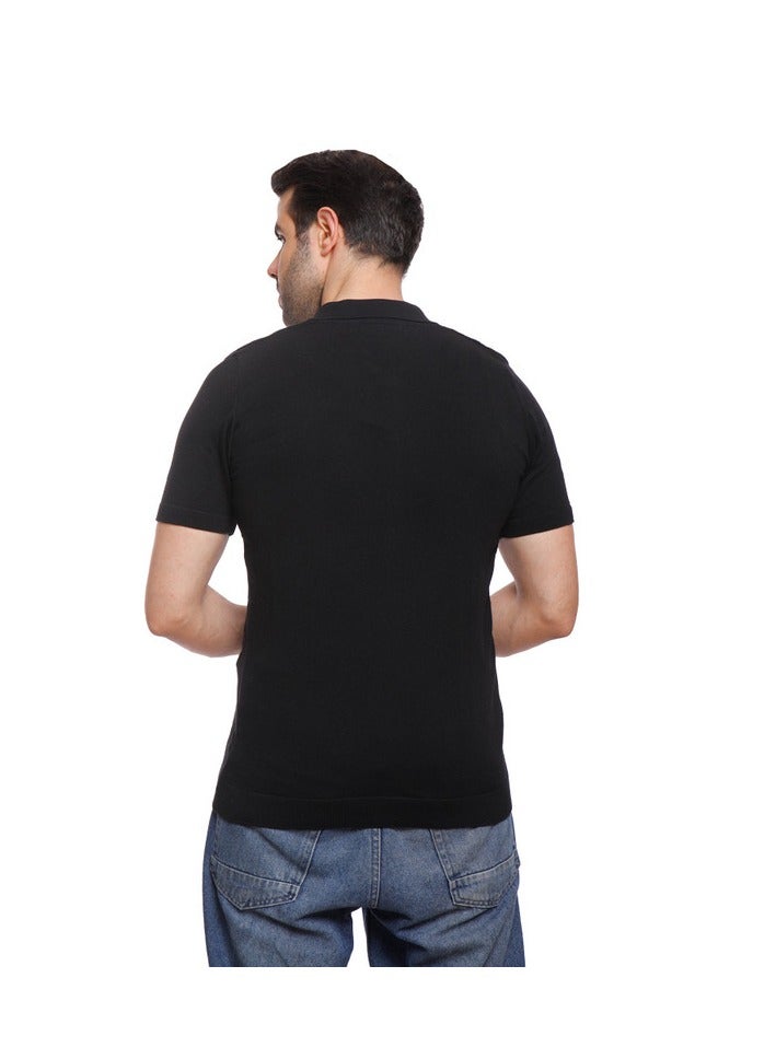 كوب قميص بولو منسوج بأكمام قصيرة - Image 3