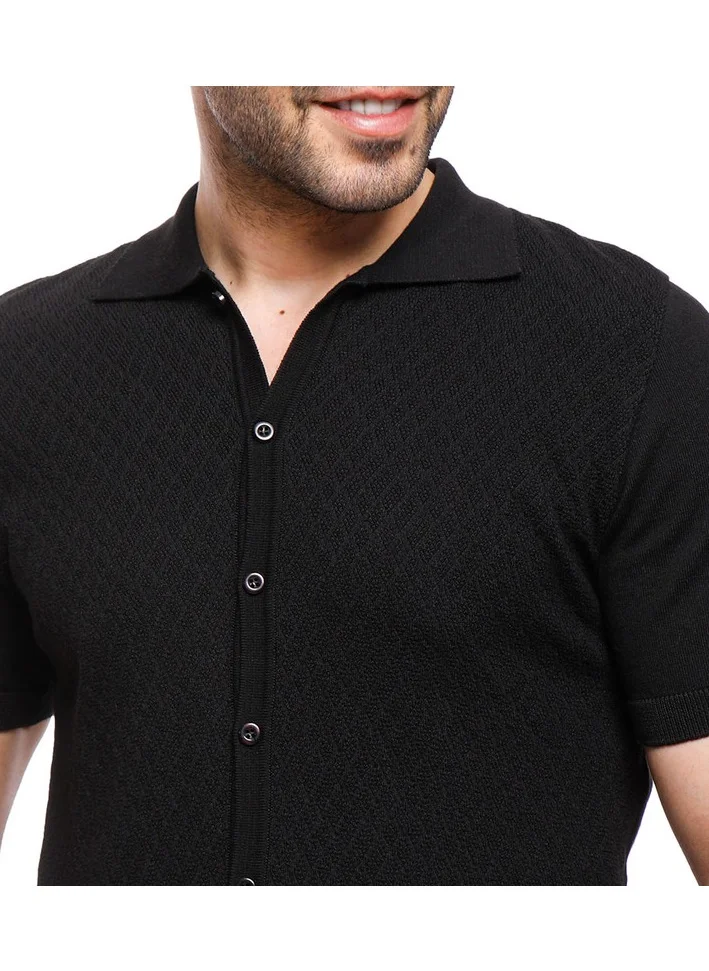 Coup Coup - Woven Polo-Shirt with Short Sleeves