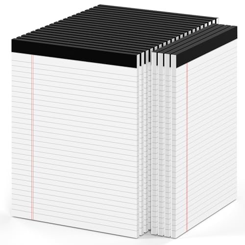 Nichela 24 Pack Legal Pads 8.5 x 11 Note Pads 8.5 x 11 Inch Notepad 720 Sheets Writing Pads Wide Ruled Lined Paper Pads White Paper Note Pads 8.5 x 11 with 30 Sheets Per Legal Pad for School, Office, Home - Image 1