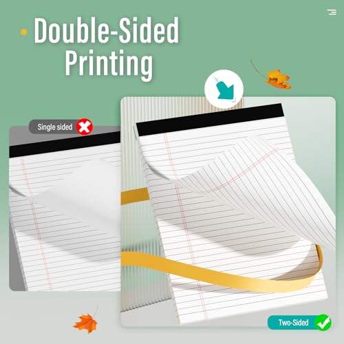 Nichela 24 Pack Legal Pads 8.5 x 11 Note Pads 8.5 x 11 Inch Notepad 720 Sheets Writing Pads Wide Ruled Lined Paper Pads White Paper Note Pads 8.5 x 11 with 30 Sheets Per Legal Pad for School, Office, Home - Image 3