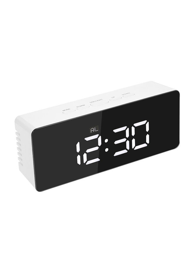 NIBEMINENT Multifunctional Digital LED Alarm Clock White 14.5x4.3x7.8centimeter - Image 1