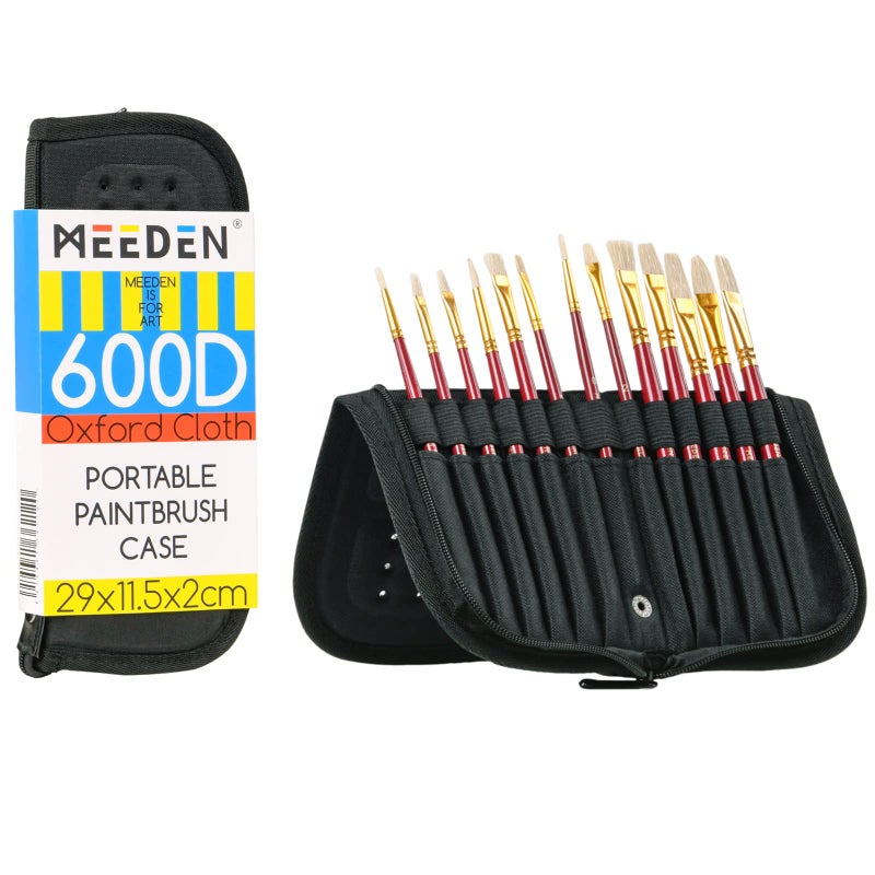MEEDEN Paint Brush Holder 115 X 10 Inch Zippered Painting Brush Case Organization and Storage Bag for Artist Paint Brush Brushes NOT Included