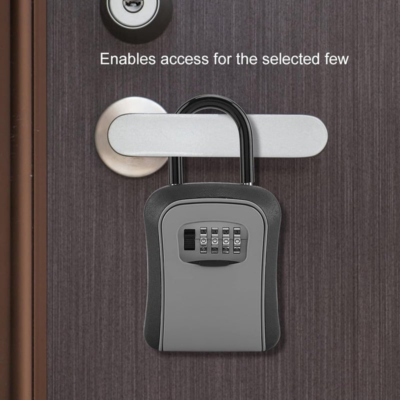 Lock Box, Key Hider Storage Box with Lock Lockbox with Code 4 Digit Combination Lockbox Digit Key Storage Lock for Outdoor - Image 5