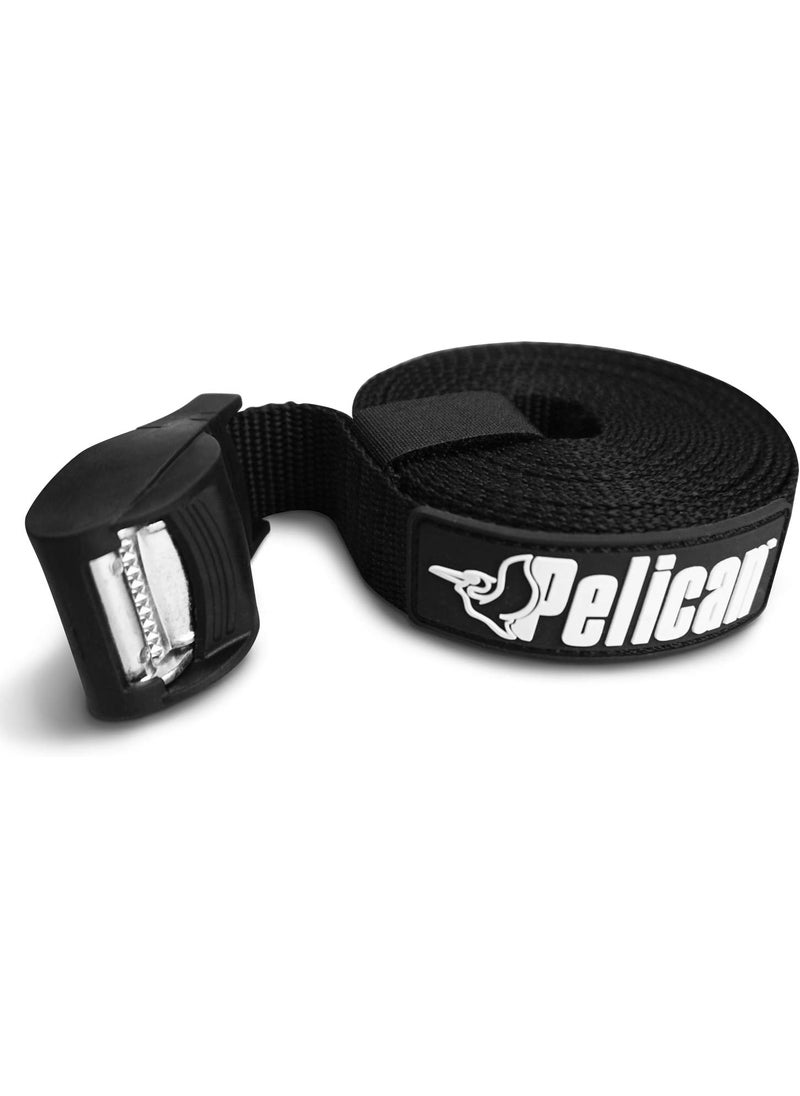 Pelican Pelican Roof Rack Tie Down Deluxe Strap with Buckle Bumper  for Kayaks Canoes Surfboards and Paddle Boards  15 ft  Black  - Image 1