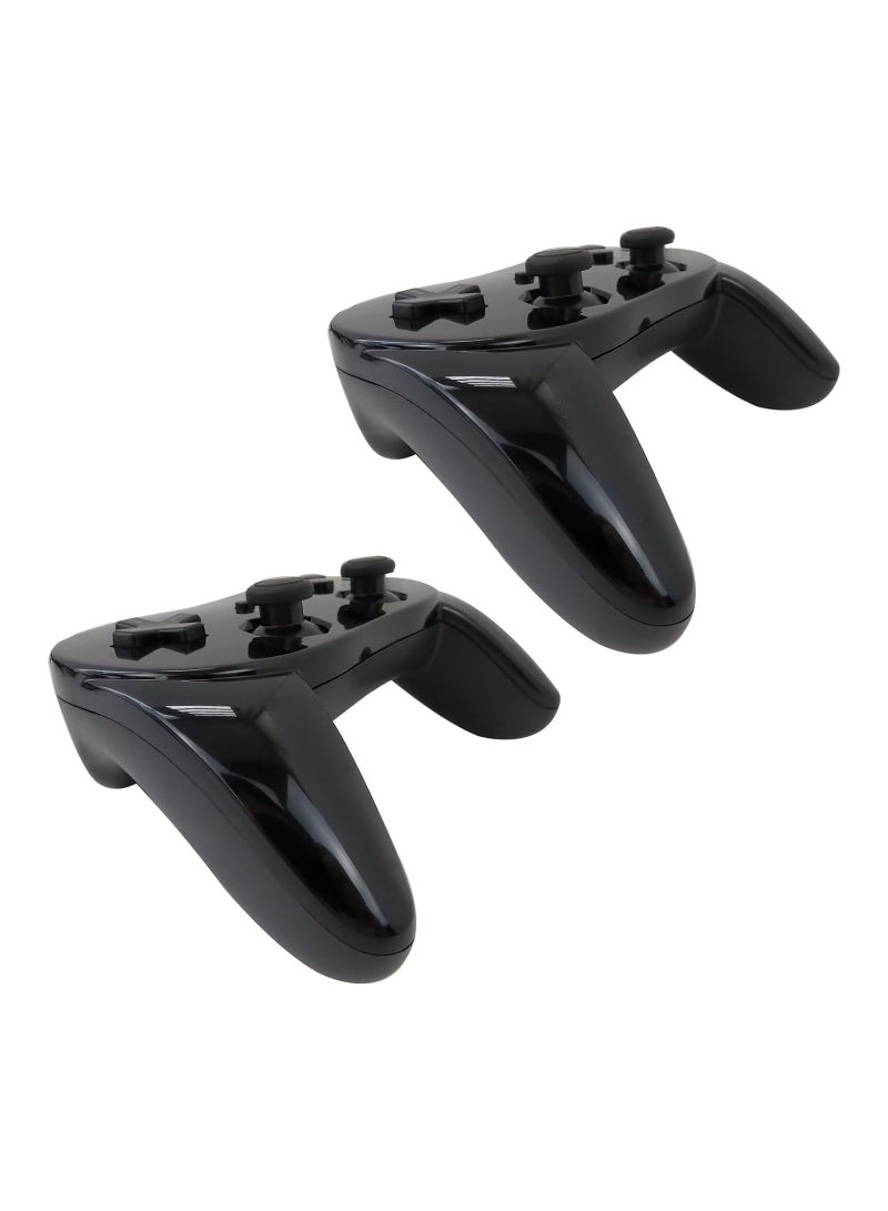 SOLARAE وحدة تحكم ألعاب الفيديو الكلاسيكية، بديل عصا التحكم لجهاز الألعاب، متوافق مع نظام ألعاب نينتندو وي، عبوة من 2، وحدة تحكم كلاسيكية جديدة برو ريترو لجهاز نينتندو وي - Image 1