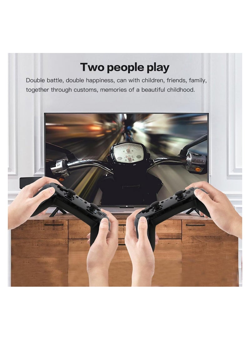 SOLARAE وحدة تحكم ألعاب الفيديو الكلاسيكية، بديل عصا التحكم لجهاز الألعاب، متوافق مع نظام ألعاب نينتندو وي، عبوة من 2، وحدة تحكم كلاسيكية جديدة برو ريترو لجهاز نينتندو وي - Image 5