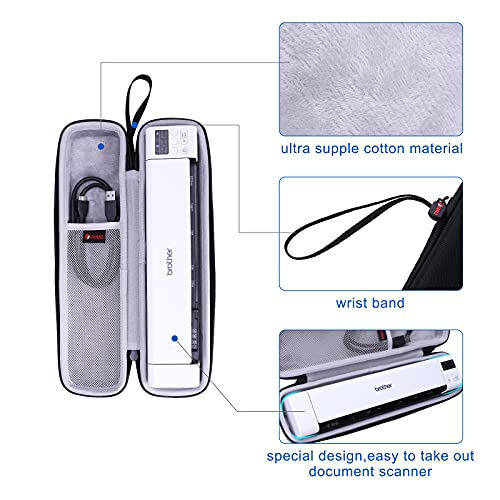 XANAD حافظة صلبة XANAD لجهاز Brother DS-640 / DS-940DW/DS-740D / DS-720D/Doxie Go SE للمستندات المحمولة المزدوجة (رمادي فاتح) - Image 3