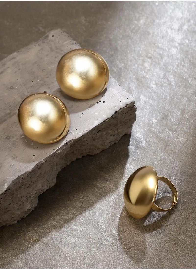 SOHI SOHI Women's The Bubble Jewellery Set For Casual Wear | California Gold Colour | Alloy Material | Push Back Closure | MetallicJewellery Set | Jewellery Set For Women & Girls