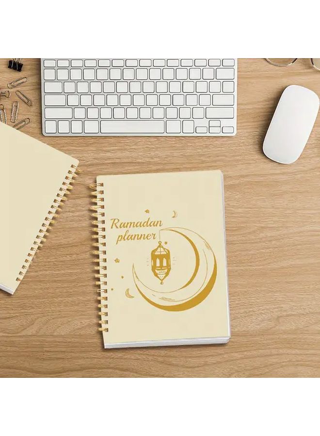 مخطط رمضان A5 دفتر ملاحظات 100 صفحة مع تصميم هلال القمر قائمة المهام اليومية - Image 4
