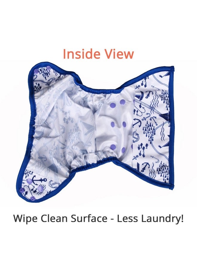 OsoCozy One Size Cloth Diaper Covers - Adjustable Snap Fit & Double Leg Gussets for Baby Boys & Girls from 8-35 Pounds. Use with Prefold, Flat or Fitted Cloth Diapers or Snap-in Inserts. - Image 4