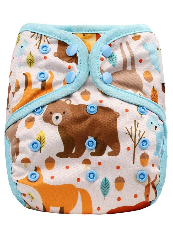 OsoCozy One Size Cloth Diaper Covers - Adjustable Snap Fit & Double Leg Gussets for Baby Boys & Girls from 8-35 Pounds. Use with Prefold, Flat or Fitted Cloth Diapers or Snap-in Inserts. - Image 1