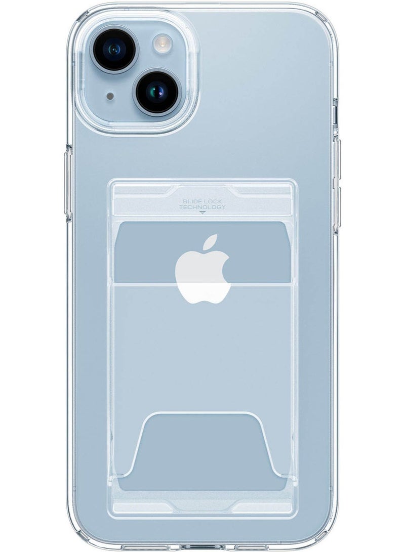 Spigen Crystal Slot Dual iPhone 14 PLUS Case Cover with 2 Card Slot - Crystal Clear  - Image 4