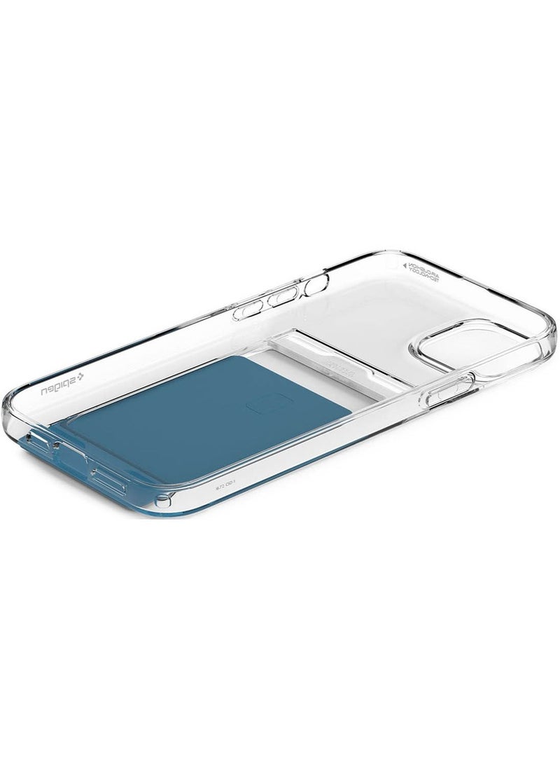 Spigen Crystal Slot Dual iPhone 14 PLUS Case Cover with 2 Card Slot - Crystal Clear  - Image 5