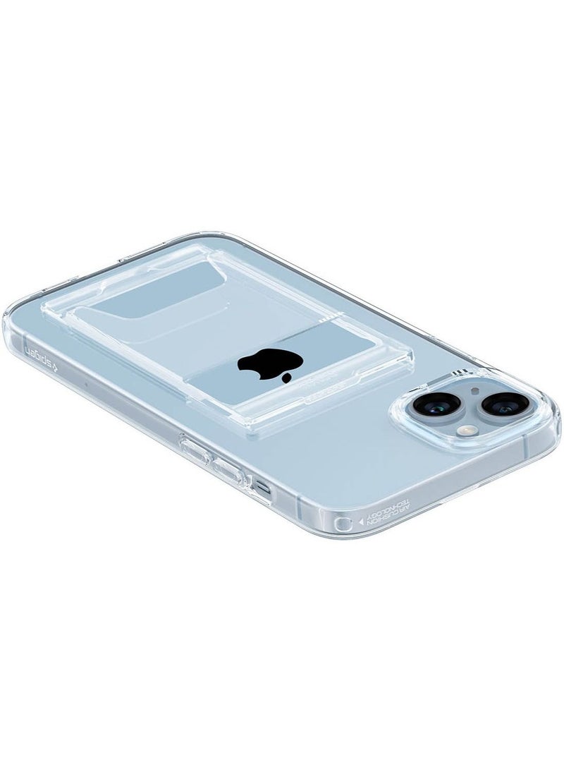 Spigen Crystal Slot Dual iPhone 14 PLUS Case Cover with 2 Card Slot - Crystal Clear  - Image 3