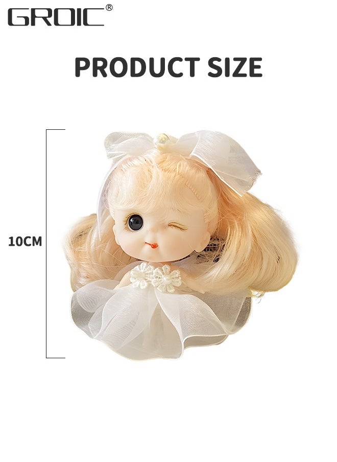 GROIC - 2 Pcs 3.93 Inch Little Dolls BJD Doll 7 Ball Jointed Doll DIY Toys with Clothes Outfit Shoes Hair Makeup, Little Dolls Set with Mini Lolita Princess Dolls for Girls Compatible with Doll Houses - Image 1