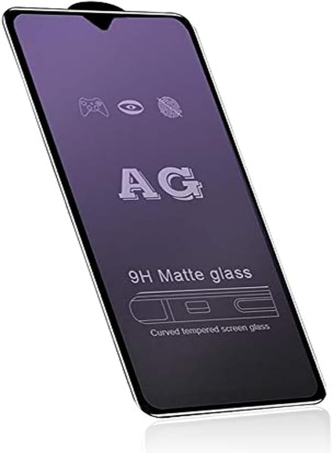 AG 9H Screen Protector Curved Anti-Blue Matte Glass Anti-scratch For Samsung A20 - Black