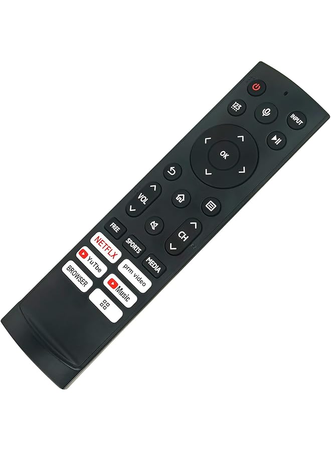 erorex Erf3H90H Replaced Remote Control Fit For Hisense Smart Tv With Short App: Netflix Prime Video Youtube Music Browser  - Image 3