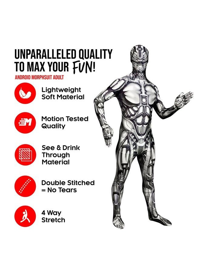 Morphsuits Monster The Android, Multi, Medium Skinsuit - Image 2