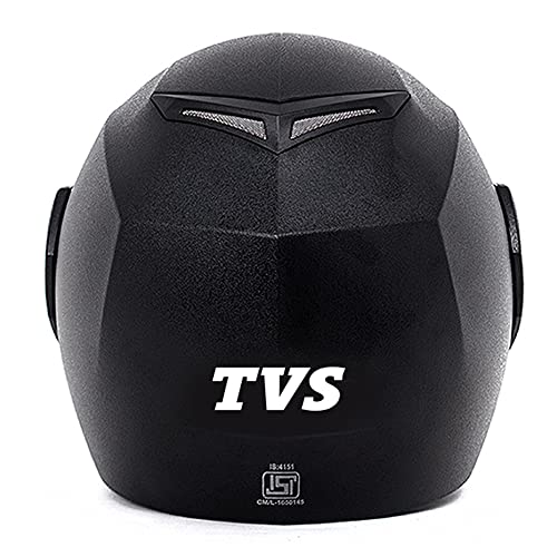 TVS Matt Finish Flip-up Helmet for Men and Women, ISI Certified, Clear Visor, Size XL, Colour Black - Image 3
