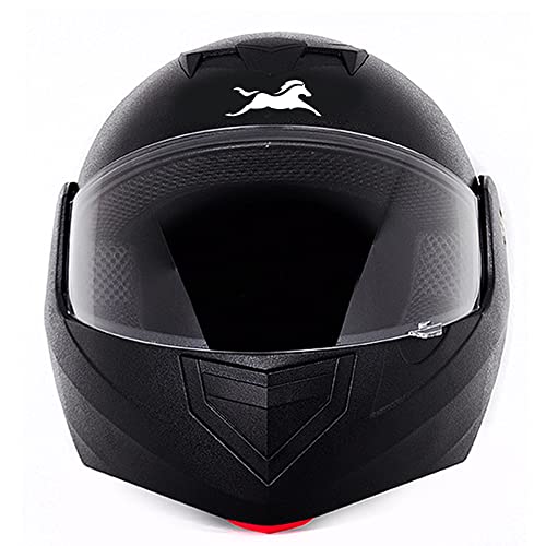 TVS Matt Finish Flip-up Helmet for Men and Women, ISI Certified, Clear Visor, Size XL, Colour Black - Image 5