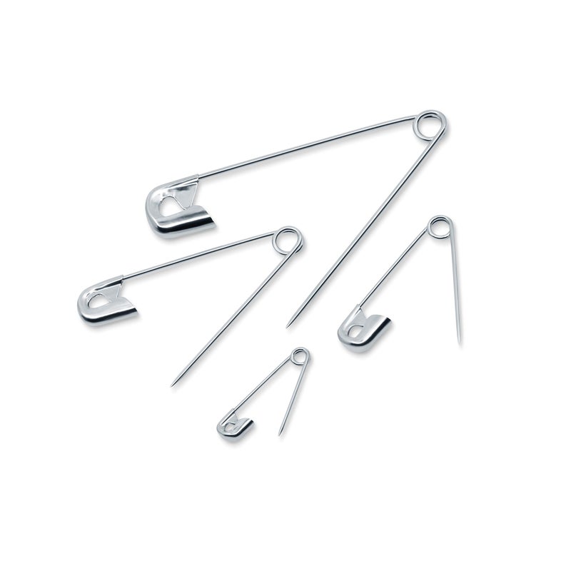 دريتز 460 Safety Pins, Nickel Plated Steel, Assorted Sizes (50-Count) - Image 3