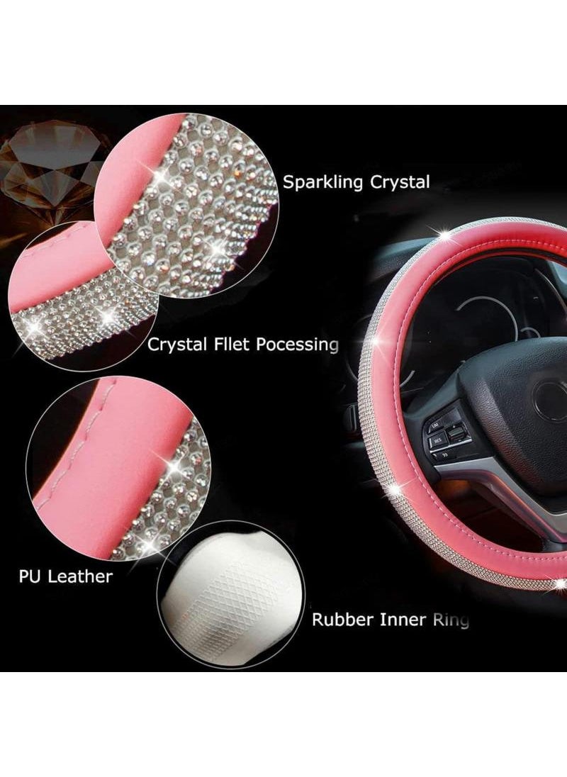 Sparkling Steer Wheel Cover Car Accessories Steering Wheel Cover Easy to Install 15 Inches Steering Wheel Cover Fits Most Vehicles Sedans And SUV Pink - pzsku/ZA0042DBFF9074780825CZ/45/_/1734420141/9f5e850d-809c-4b8e-b31b-72f9de064480