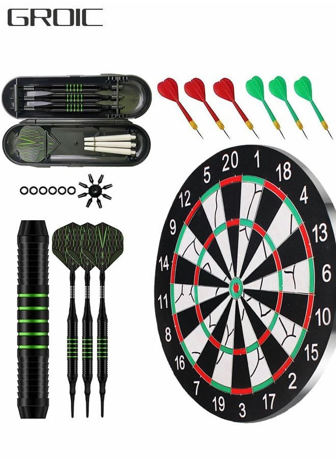 GROIC - Darts Set,Professional Soft Tip Darts Set for Electronic Dartboard,Dart Suit with Steel Needle Darts,Plastic Tip Darts and Targets - Image 1