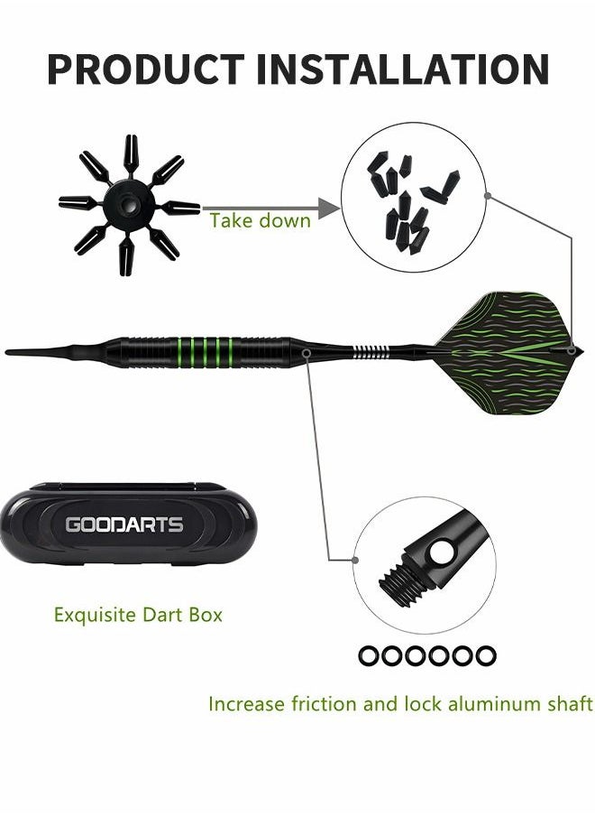 GROIC - Darts Set,Professional Soft Tip Darts Set for Electronic Dartboard,Dart Suit with Steel Needle Darts,Plastic Tip Darts and Targets - Image 1