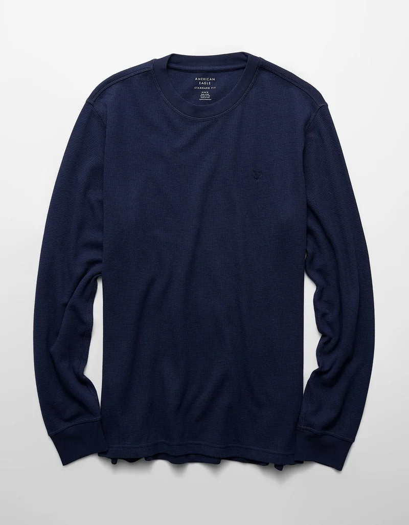 American Eagle  AE Thermal Long Sleeve T-Shirt for Men | Best Price UAE