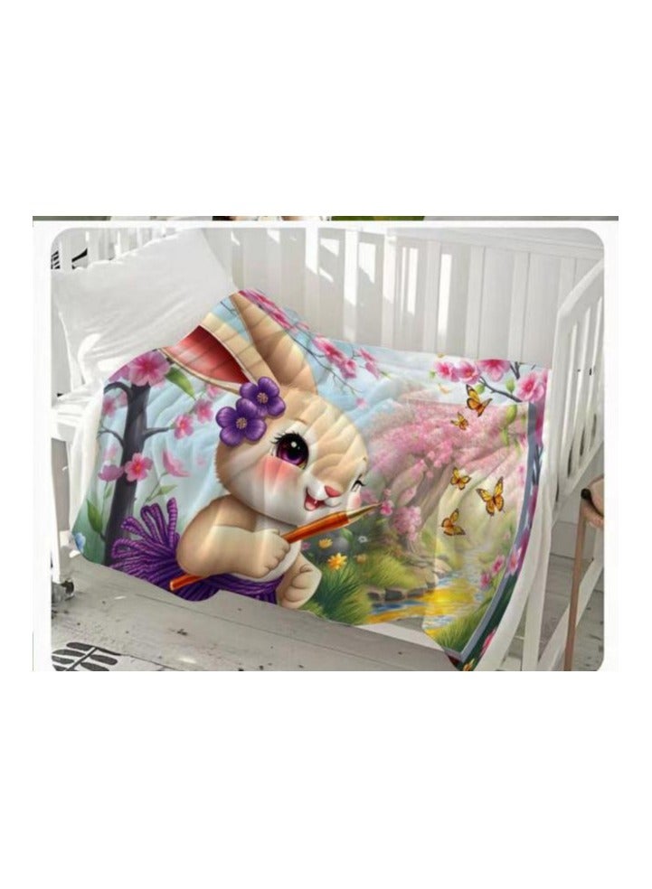 general Children's or student cartoon flannel thin blanket (warm and comfortable, suitable for sleep, games) 100cm*150cm - 992 - Image 3