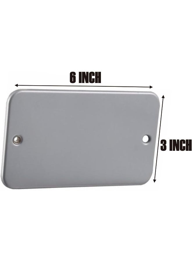 melfi Melfi Metal Clade Electrical Wall Switch: Epoxy Gray Powder Coated For Enhanced Durability (Metal Clade Blank Cover Only 6X3)  - Image 3